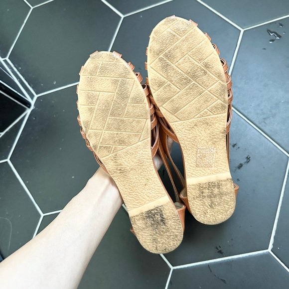 Women's Woven Detail Open Flat Shoes in very good condition - Picture 3 of 5